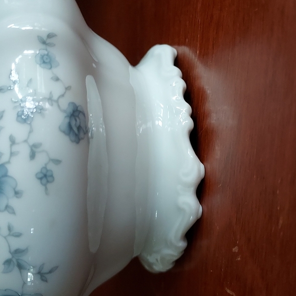 Sugar bowl with lid 💙 platinum silver band by Johann Haviland  Blue Garland - Picture 8 of 15